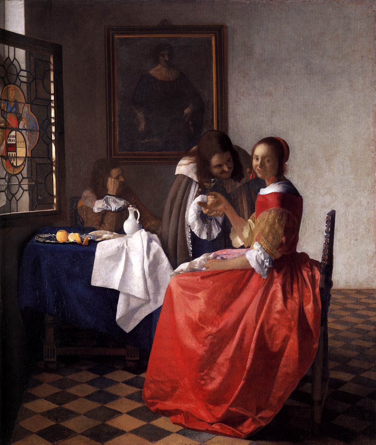 the glass of wine johannes vermeer