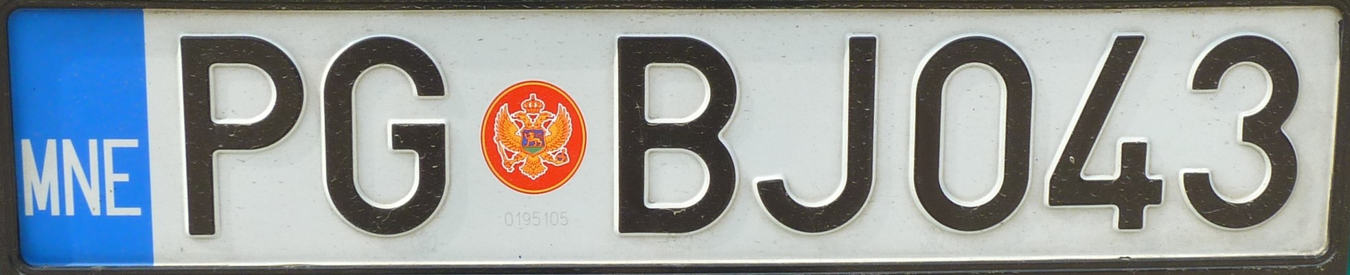 Autokennzeichen: Montenegro (KO: Kotor), Vehicle licence pl…