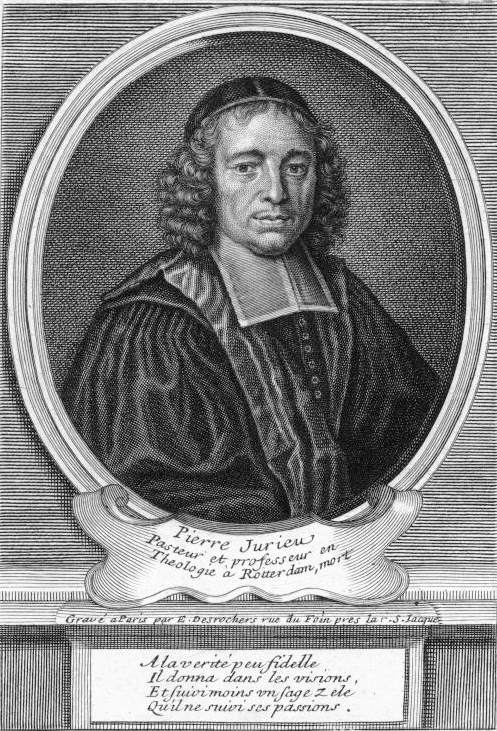 Pierre Jurieu (1637–1713) auf einem Stich von [[Étienne Desrochers