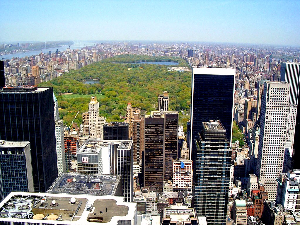 Где находится рокфеллер плато. Rockefeller Center view. View from building.