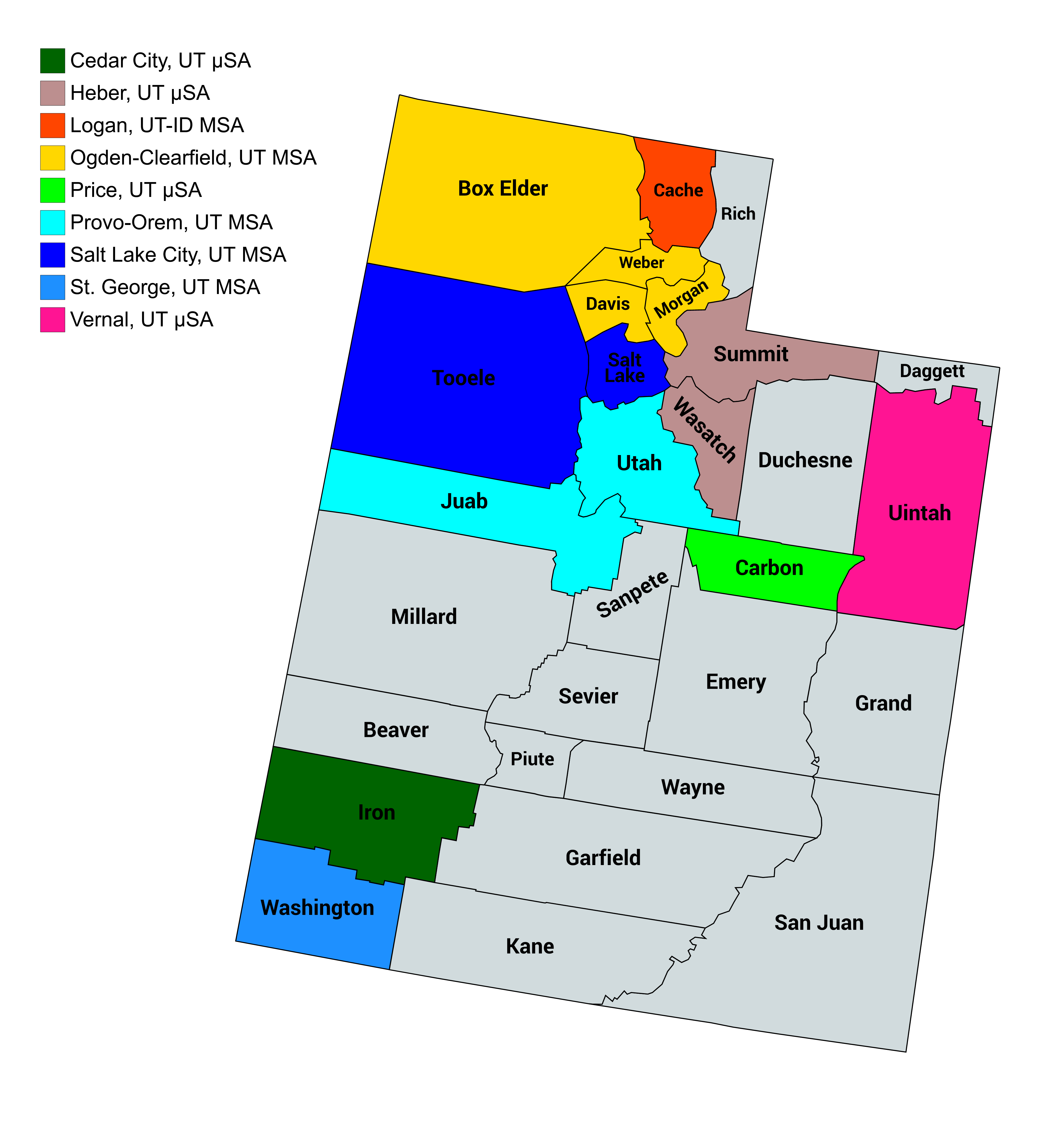 indvirkning Distraktion Converge Utah statistical areas - Wikipedia