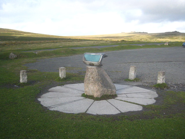 File:A monument at Cox Tor car park - geograph.org.uk - 3668411.jpg