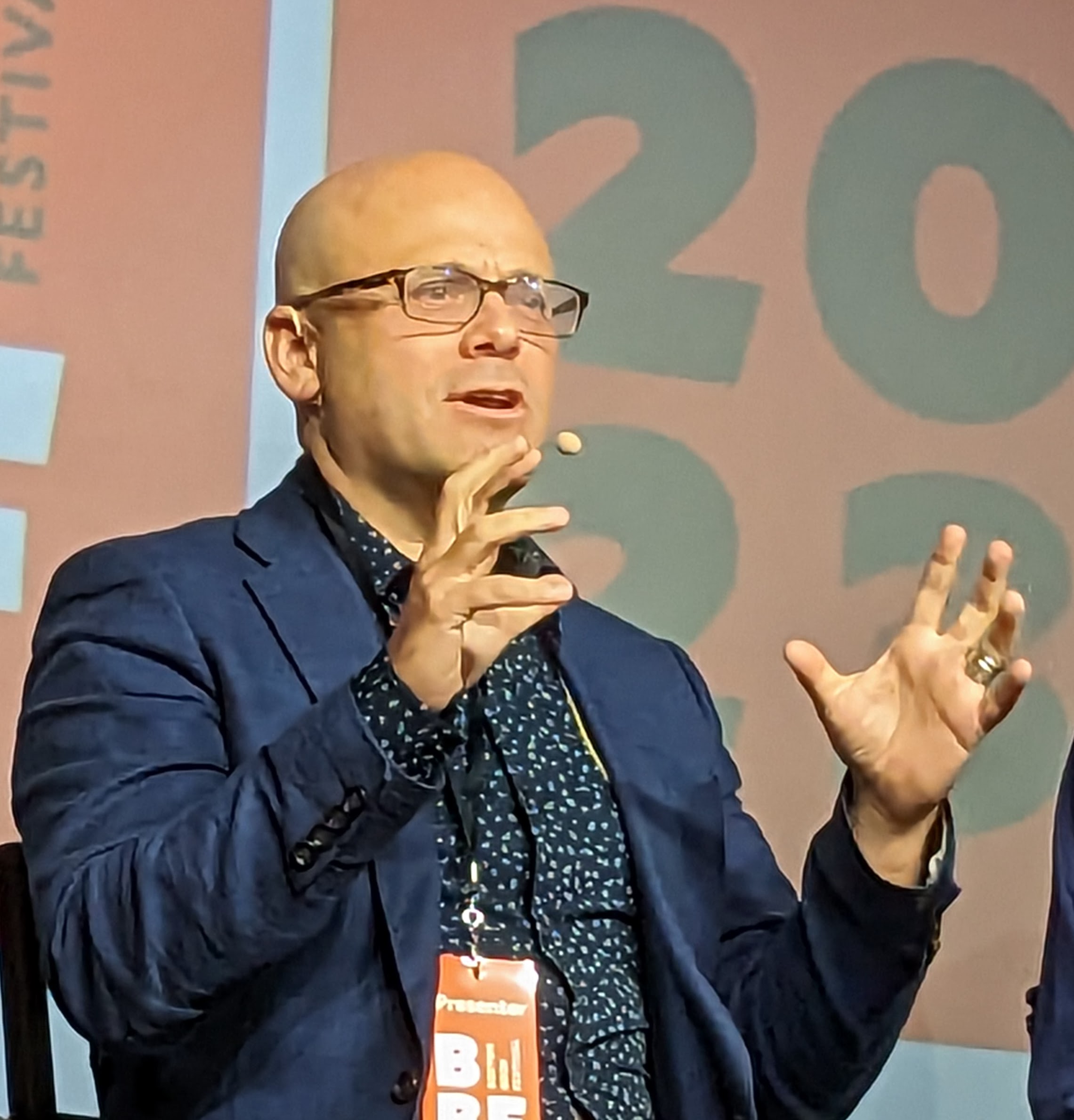 Daniel Ziblatt speaking in 2023 at the Boston Book Festival