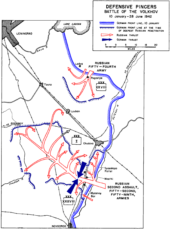 Любанская операция 1942 карта