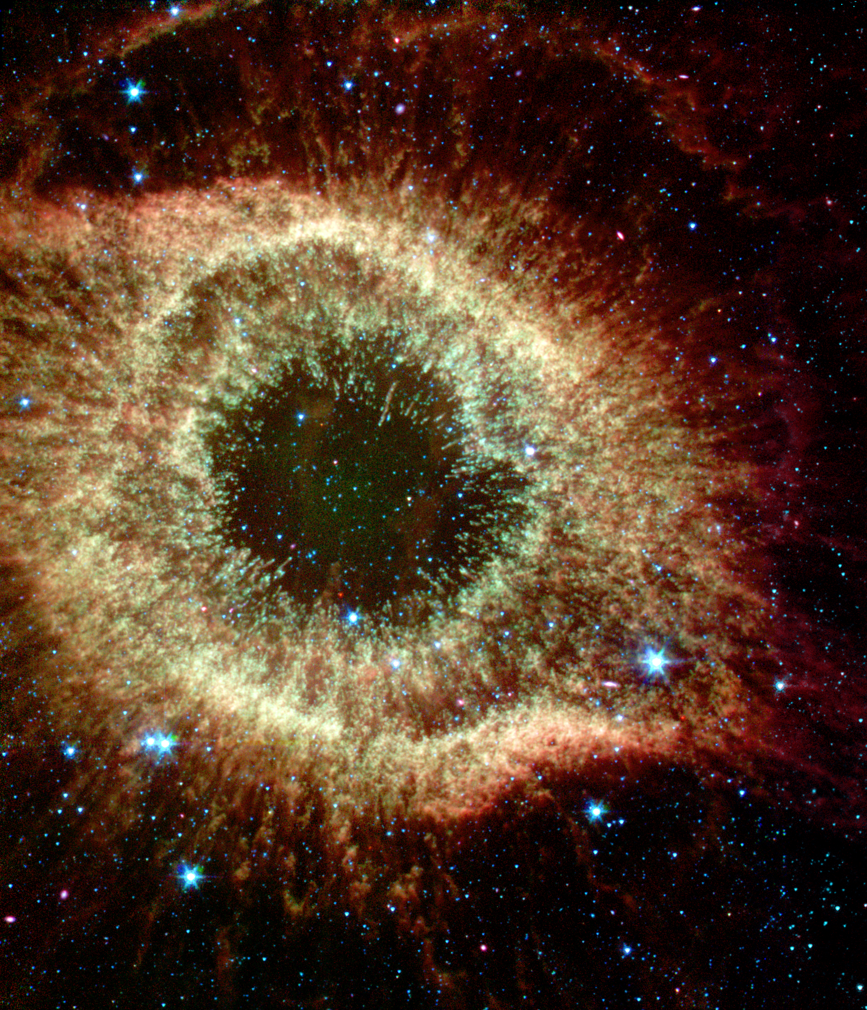 Где найти глаз бога. Туманность Хеликс Небула. Туманность NGC 7293. Хаббл планетарная туманность. Телескоп Шпицер снимки космоса.