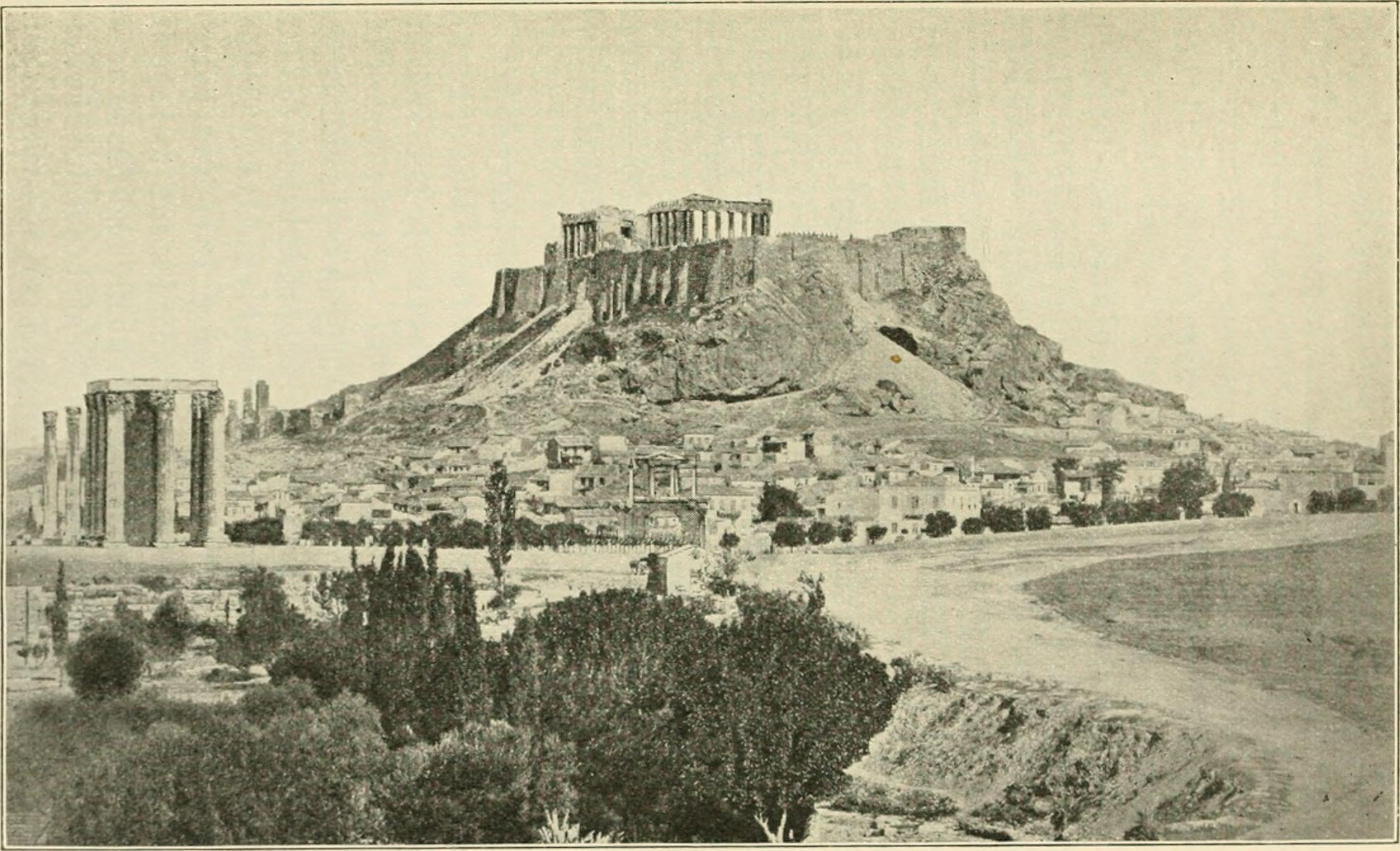 Athens, with the Acropolis in the background, photographed in 1922, three years before Frantz's first visit to the city
