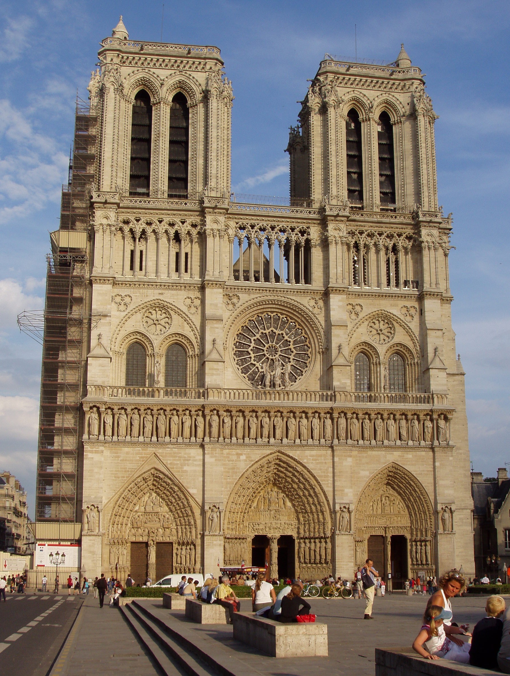 File Notre Dame De Paris Front View Summer 2004 JPG Wikipedia