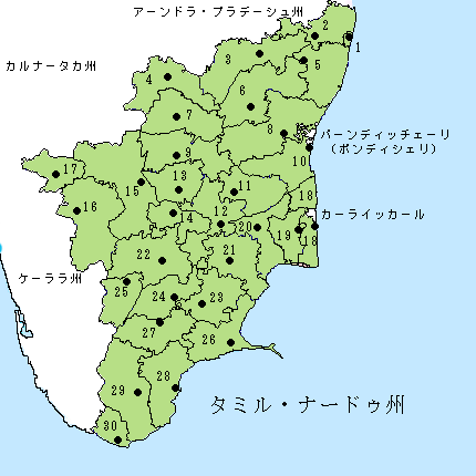 タミル・ナードゥ州の県: 現状, 歴史, 県自治体