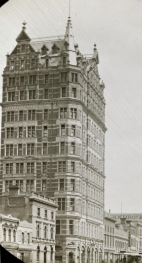 The APA Building in Melbourne, circa 1900. It was Australia's tallest building from its completion in 1889 to 1912 and was demolished in 1980.