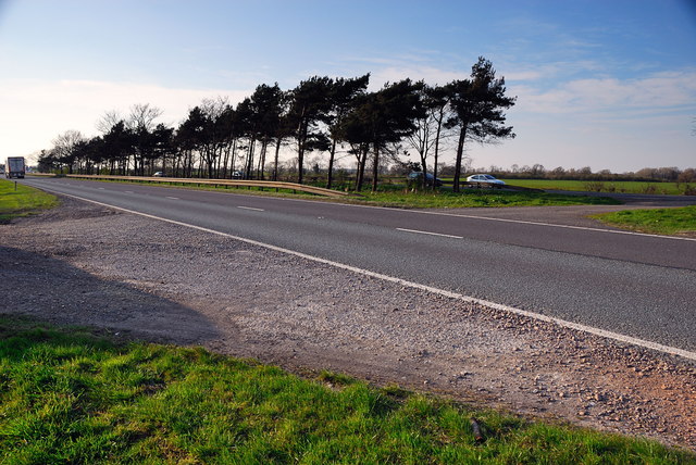 File:A1(T) northbound, Chesterton Lodge track - geograph.org.uk - 394013.jpg