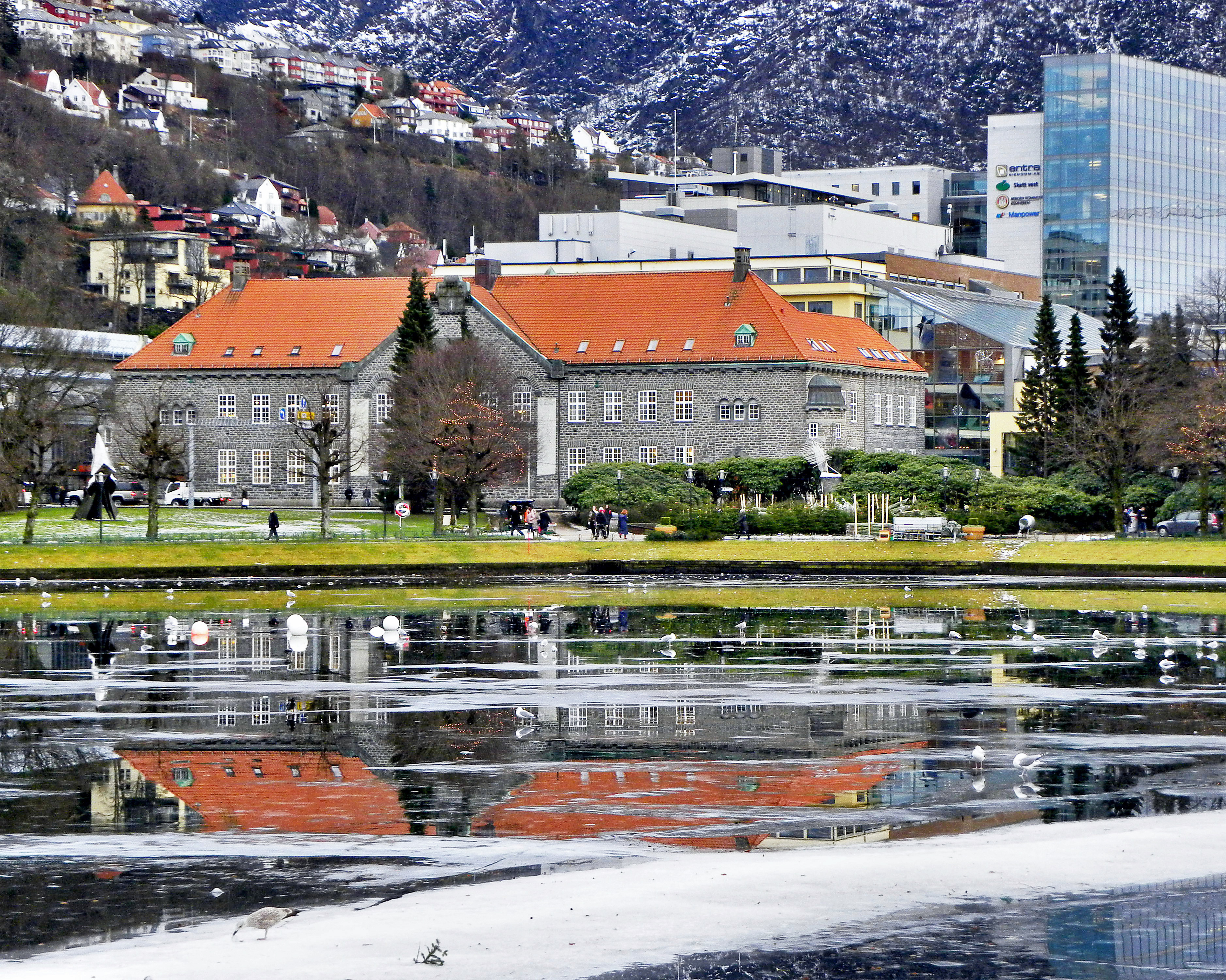 File:Bergen offentlige bibliotek ved Lille Lungegårdsvannet.jpg - Wikimedia  Commons
