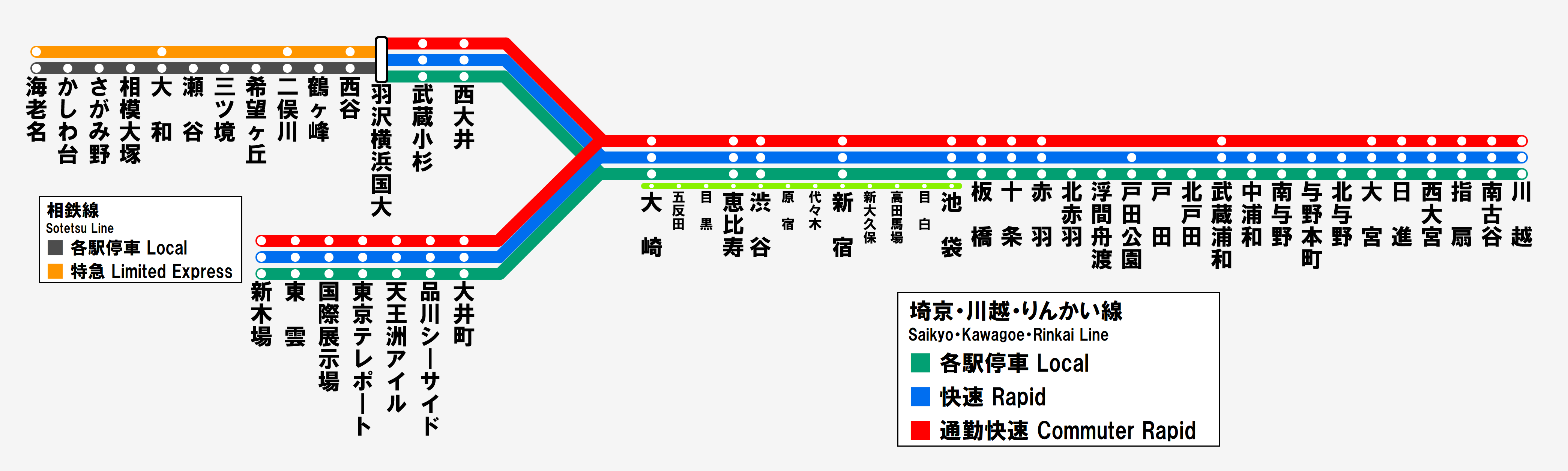 File Line Map Of Saikyo Line And Sotetsu Line Png Wikimedia Commons