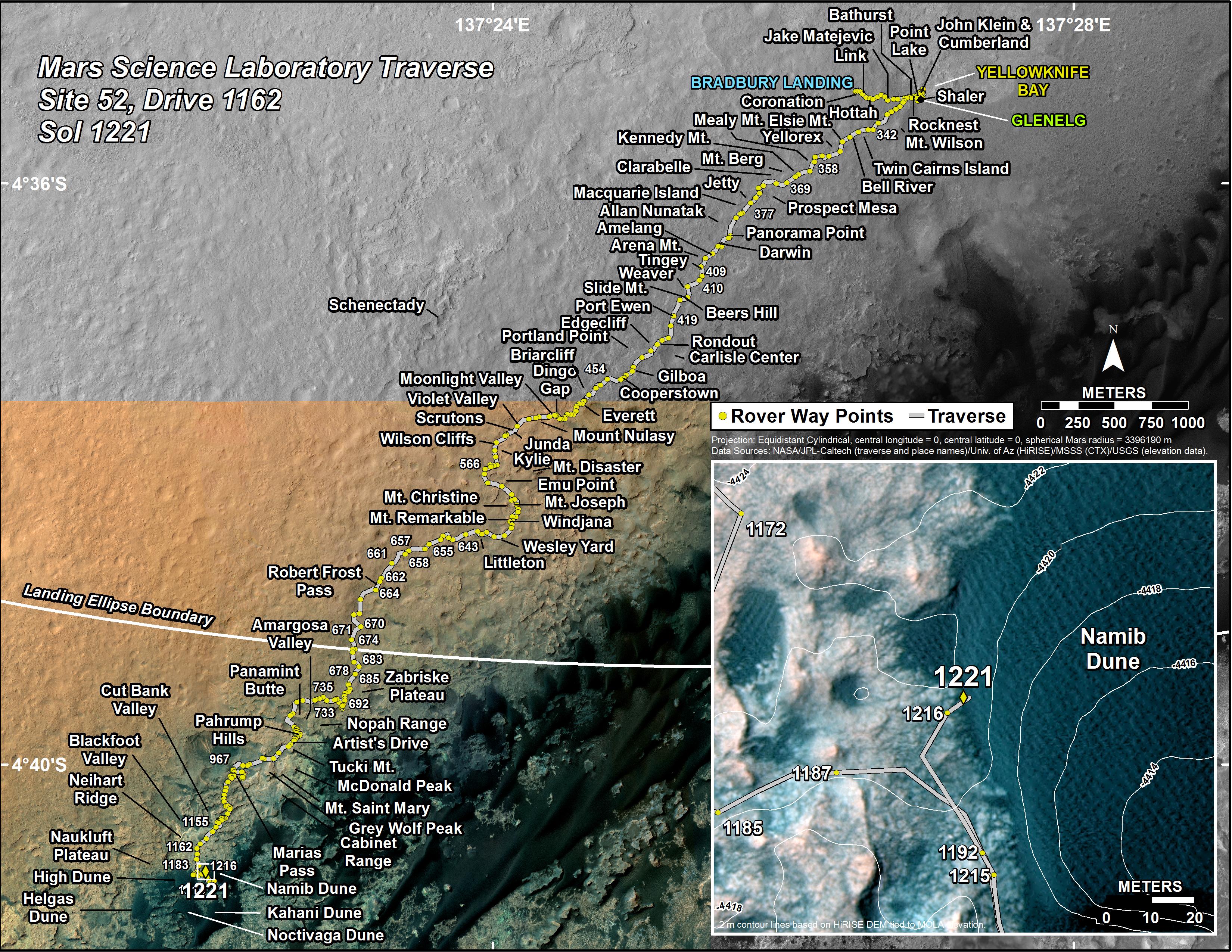 maps of mars from rover