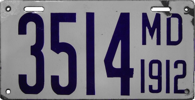 File:Maryland license plate, 1912.png