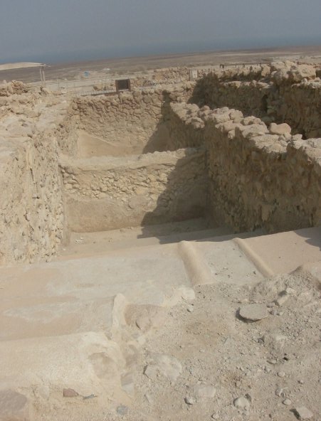 Excavated mikveh in Qumran
