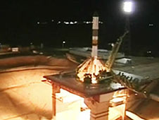 Progress M-08M launches from Baikonur's pad 1 on 27 October 2010.