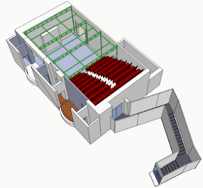 3-D model of the theatre's interior Tabard Theatre model.png