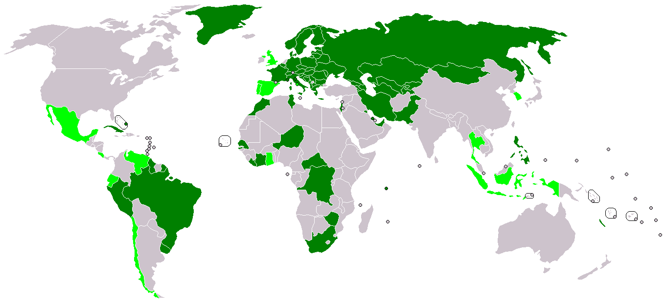 Страны подписавшие венскую конвенцию о дорожном движении