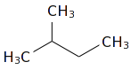 A 2-metil-bután termék szemléltető képe