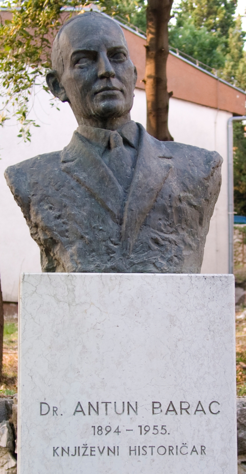 A monument to Antun Barac in [[Crikvenica