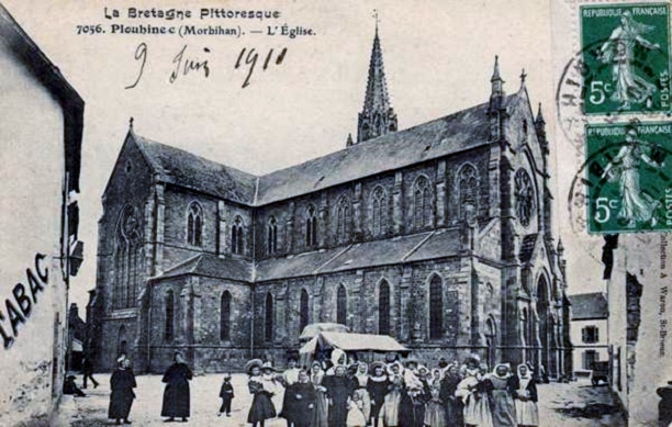 File:L'église de Plouhinec en 1911.jpg