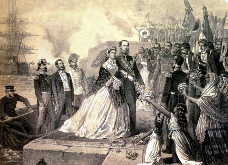 File:Llegada del Emperador Maximiliano y la Emperatriz Carlota al puerto de Veracru, México.jpg