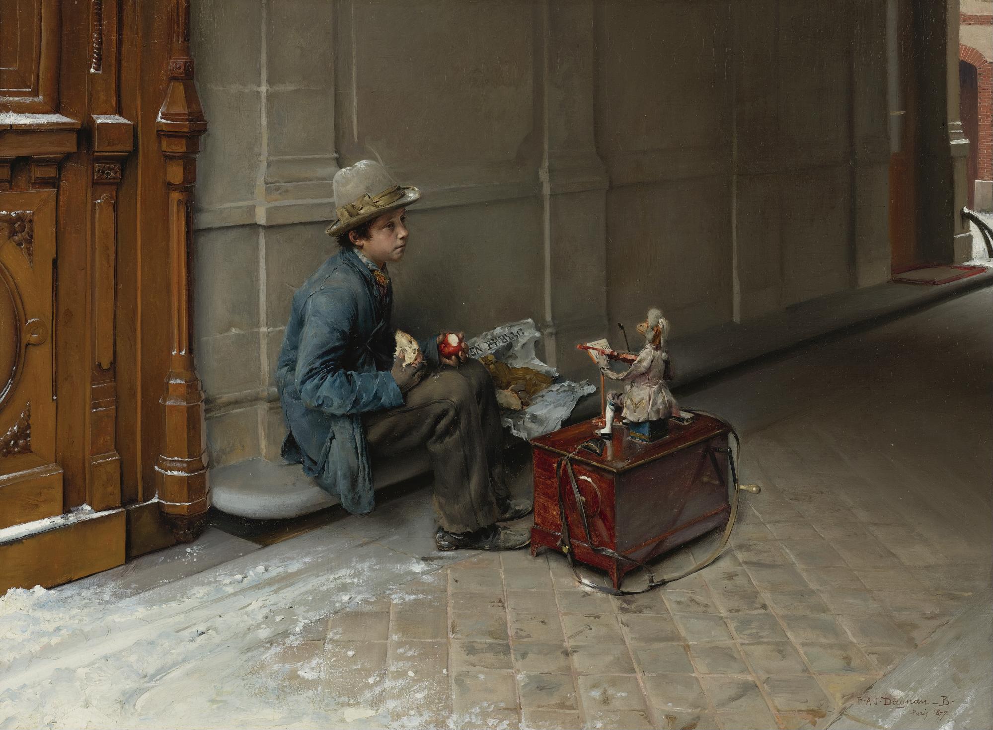 File:Pascal Dagnan-Bouveret - Le petit Savoyard mangeant devant l'entrée  d'une maison (1877).jpg - Wikipedia