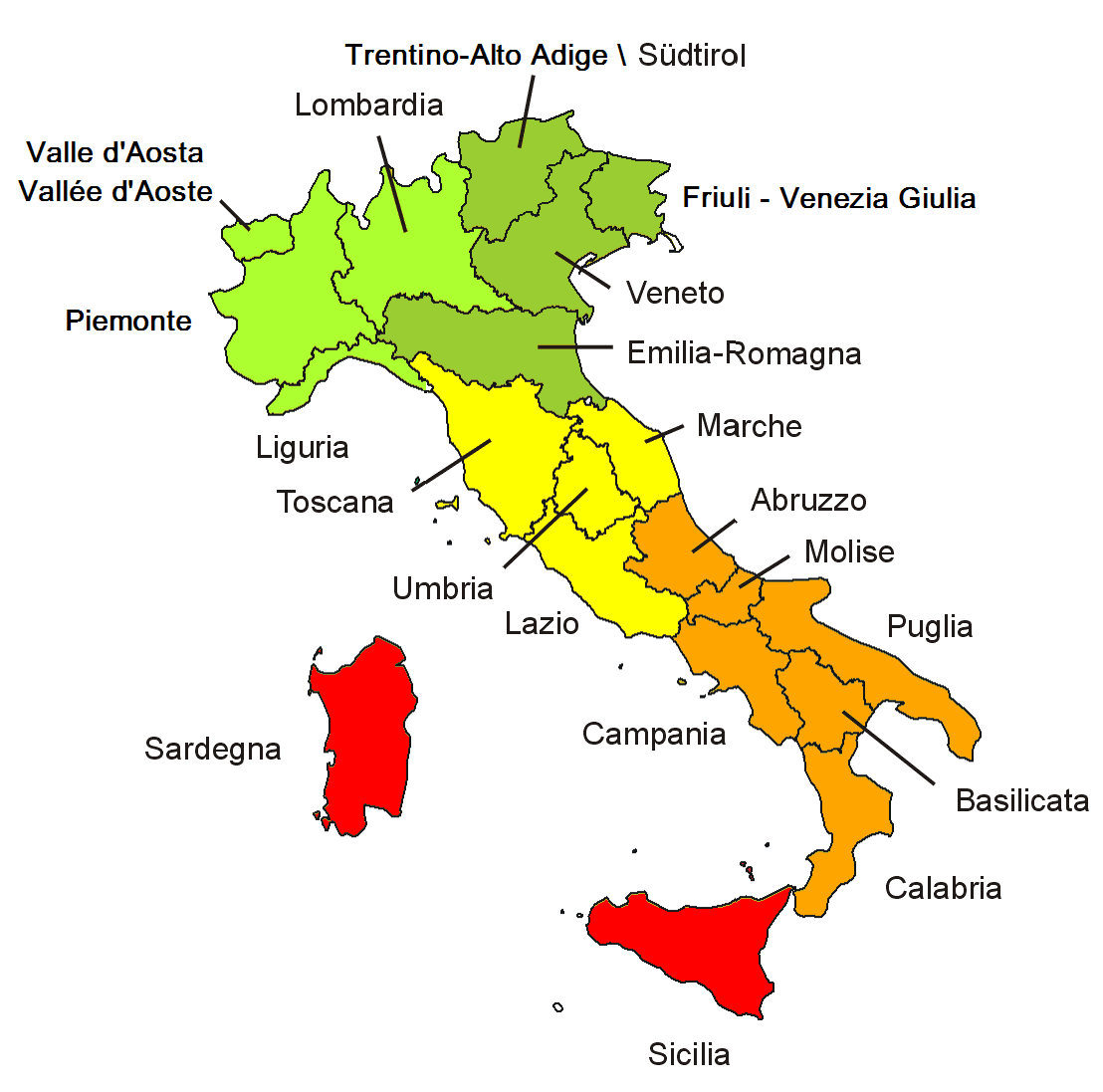 Groupe de régions en Italie — Wikipédia