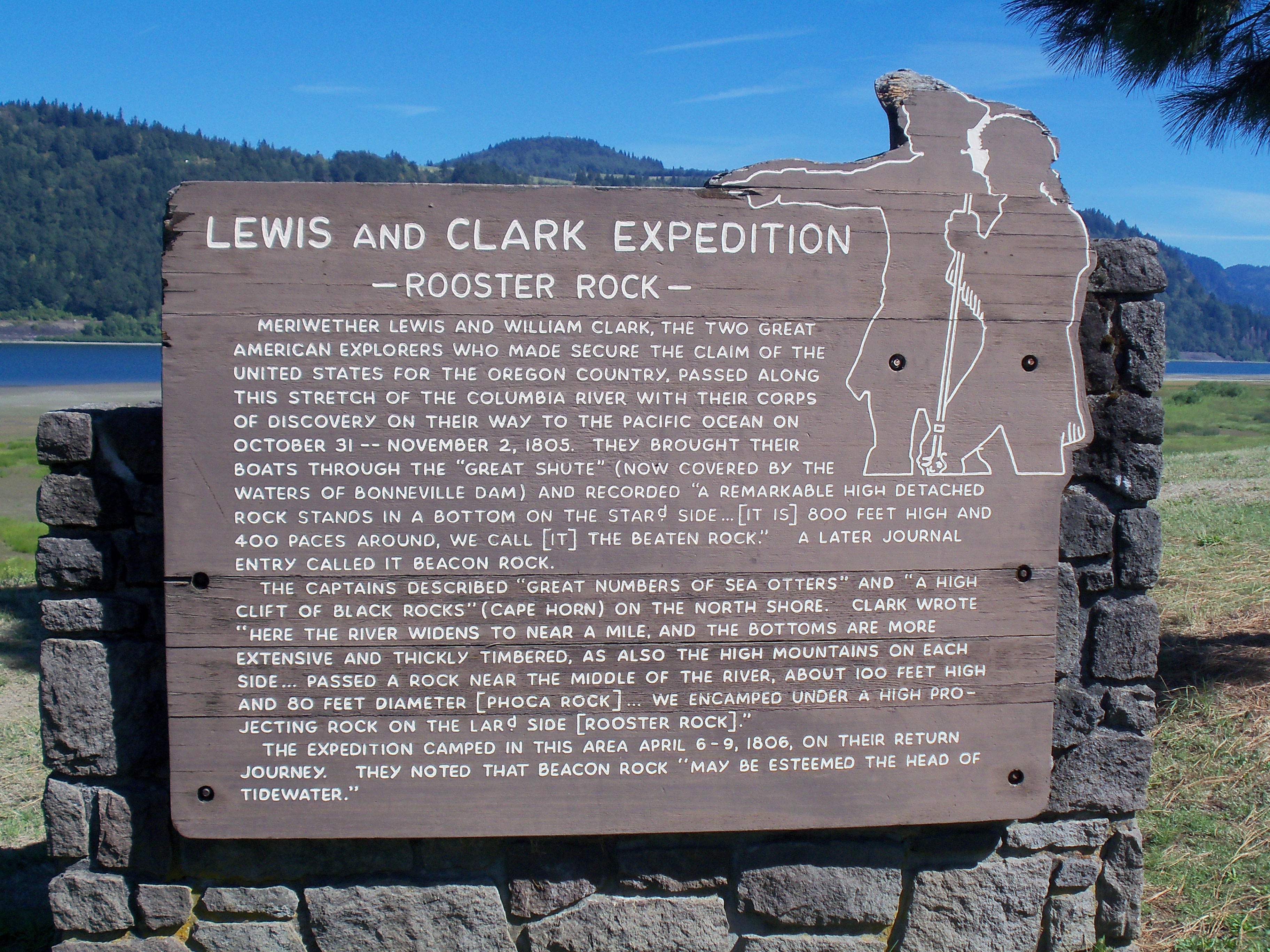 Rooster Rock State Park Lewis and Clark Sign.jpg.