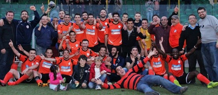 Swieqi United celebrate promotion to Second Division in 2014