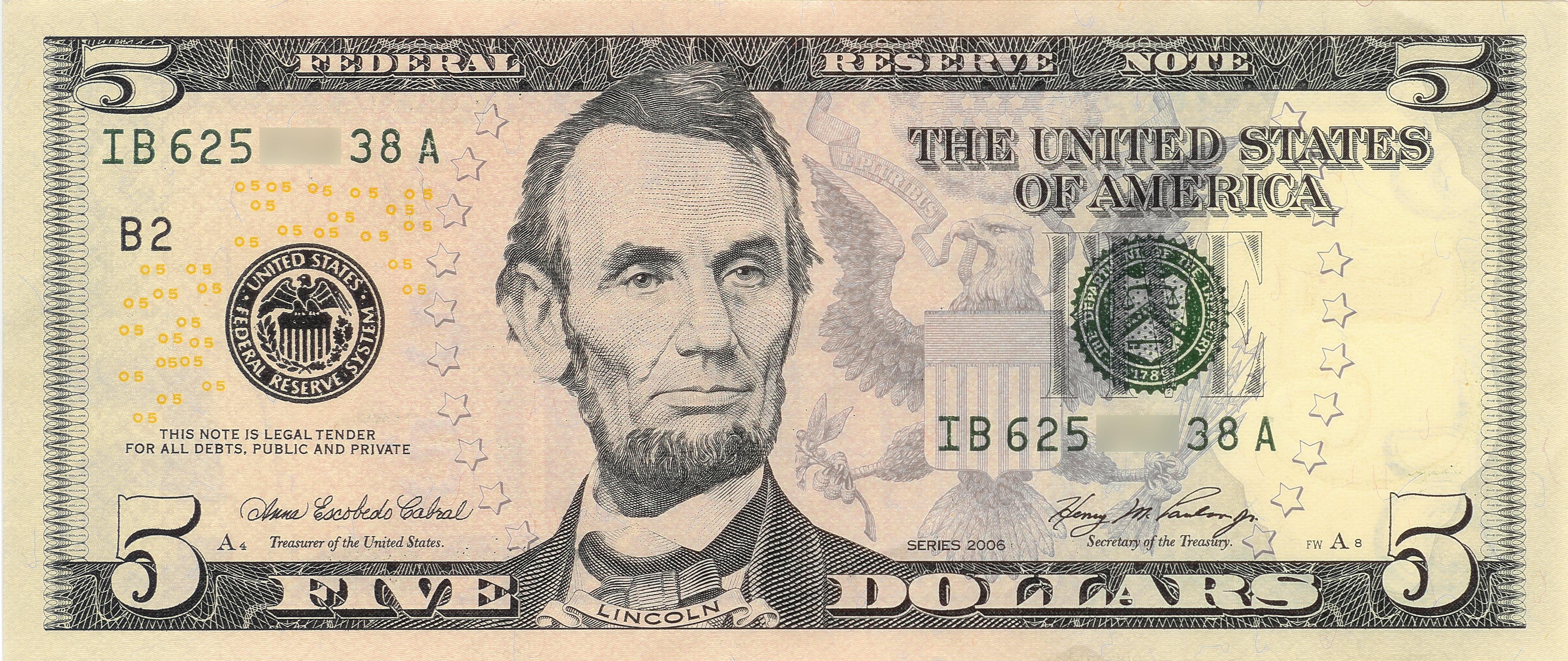United States Five Dollar Bill Wikipedia