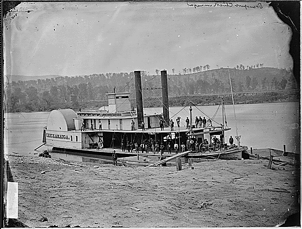 File:"Chickamauga" (transport steamer) on Tennessee River - NARA - 529161 (page 1).gif