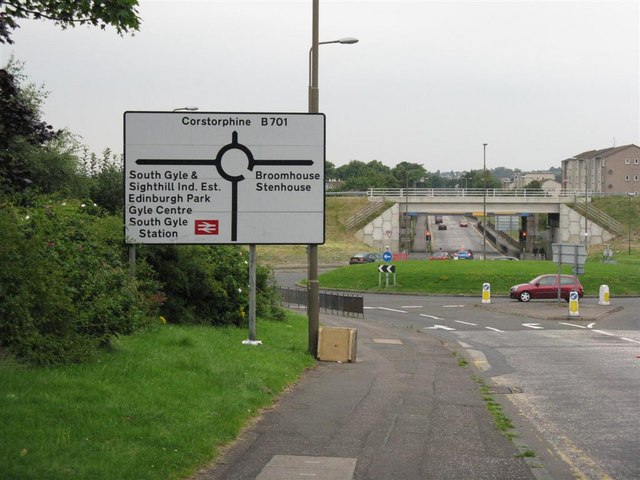 File:Bridges and roundabout on the B701 - geograph.org.uk - 904646.jpg