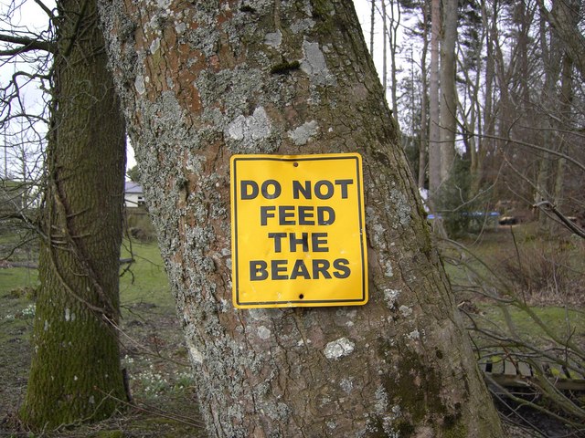 File:Do not feed the bears - geograph.org.uk - 702711.jpg