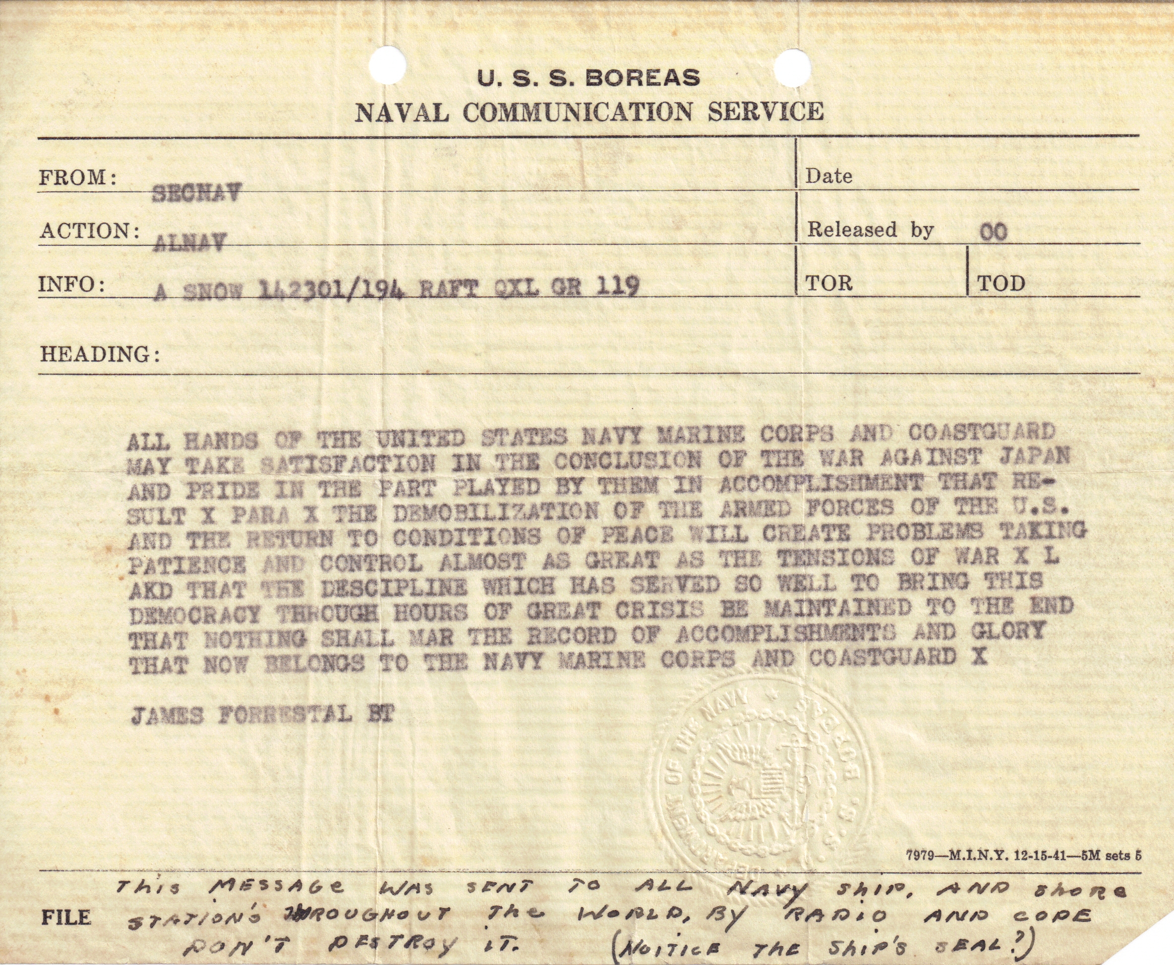 Japan Surrender Telegram.JPG