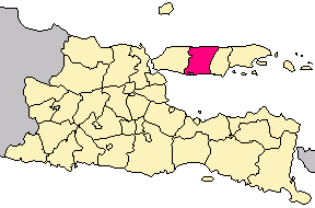 Peta kabupatén Sampang ring Jawa Timur