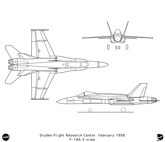 File:McDonnell Douglas F-18A Hornet 3-view.gif