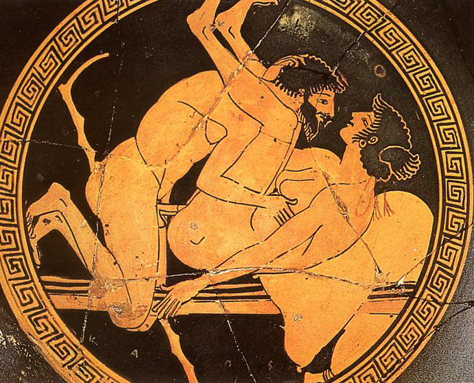 File:Sexual scene at a red-figure tondo of a kylix at the Museo nazionale (Tarquinia).jpg