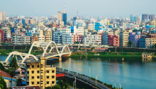 Bridge over River at Dhaka, Bengladesh