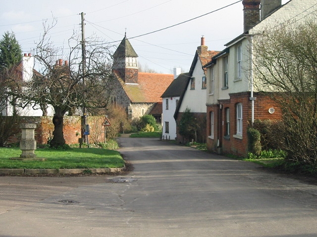 View to Stodmarsh Church along Stodmarsh Lane. - geograph.org.uk - 317610