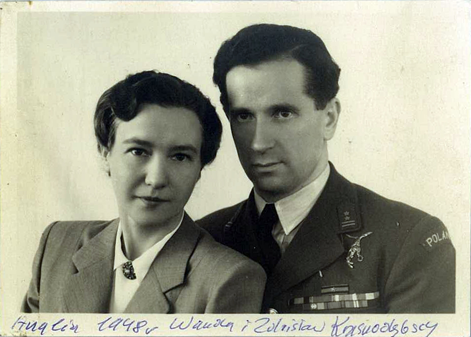 Zdzisław Krasnodębski with his wife Wanda in 1948