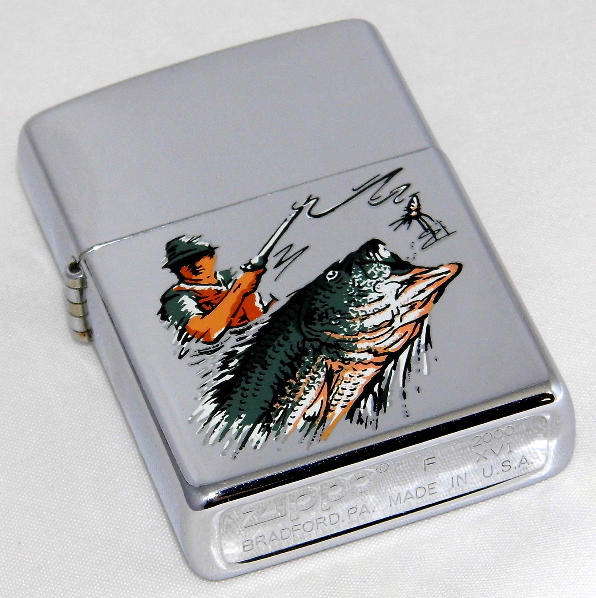 File:Zippo Cigarette Lighter With Fishing Scene, Made In USA