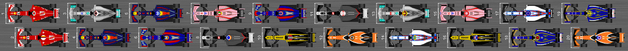 Schéma de la grille de départ du Grand Prix de Monaco 2017