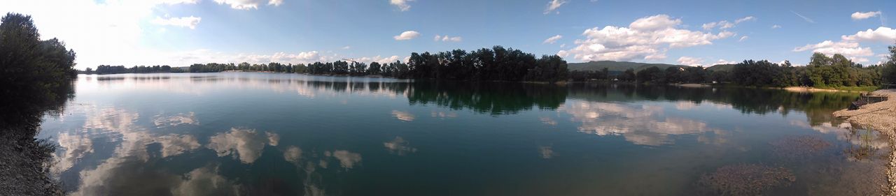  Panorama picture of a large Zajarki lake.