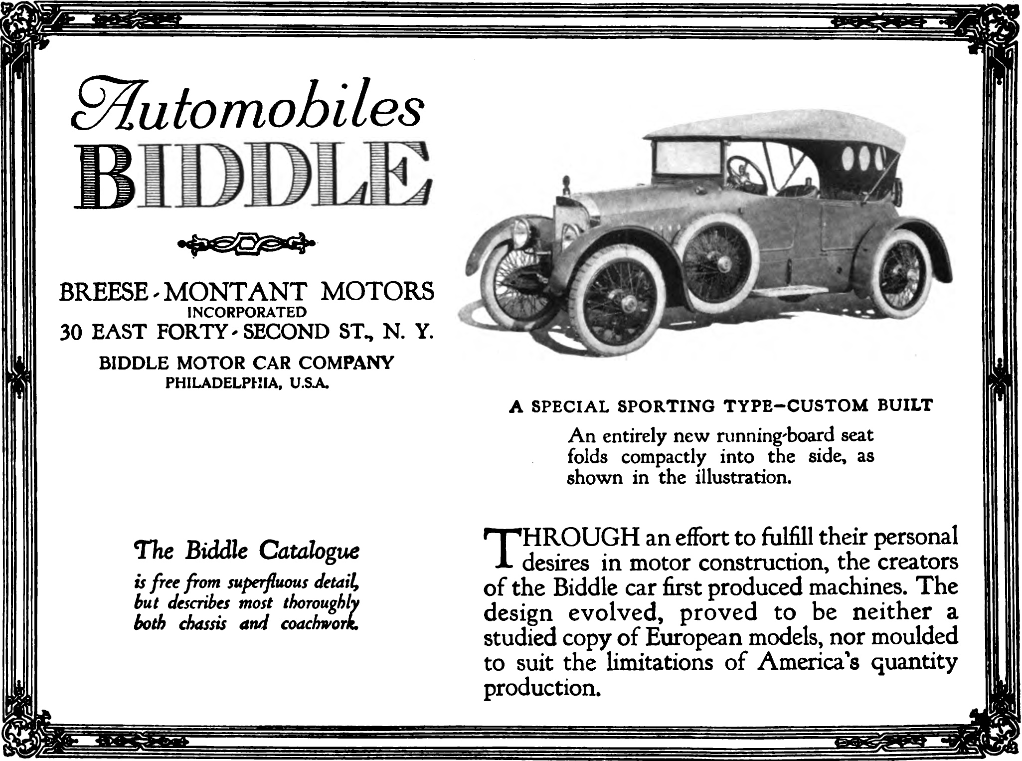 advertisement for a new car
