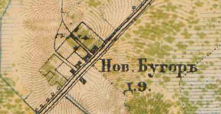 План деревни Бугры. 1885 год