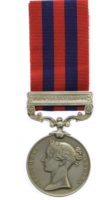 India General Service Medal with clasp for Chin-Lushai 1889-90
