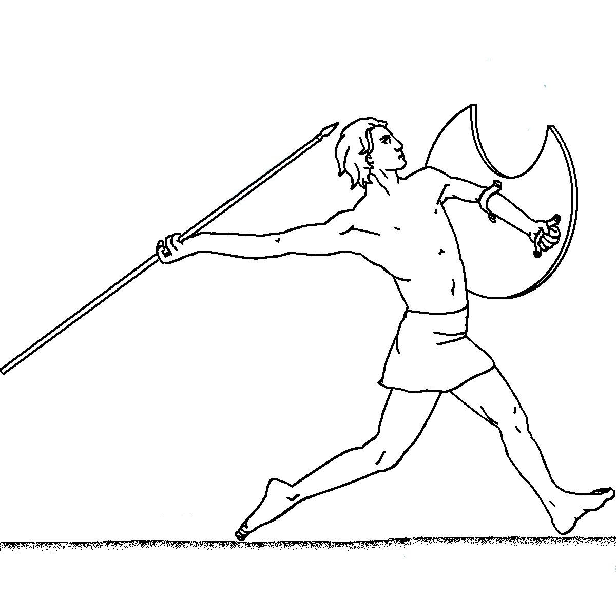 roman spear drawing