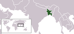 Lokasie van Bangladesj