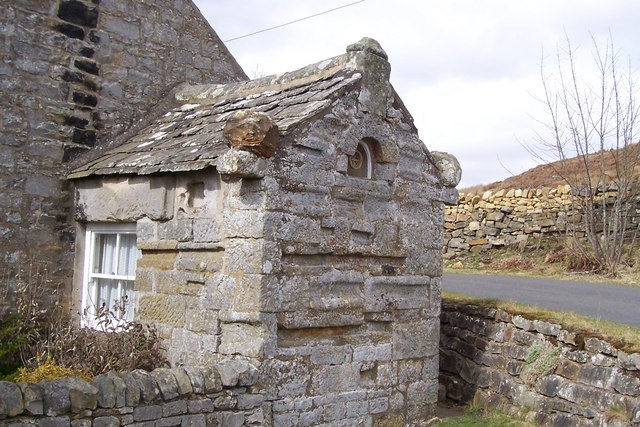 File:Old schoolhouse porch made from Roman stones brought from the fort at Bremenium - geograph.org.uk - 377991.jpg